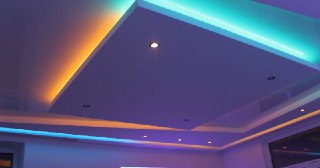 Натяжной потолок с подсветкой Камышин, цена от 2122 руб.